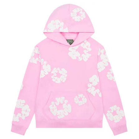 DENIM HOODIE (PINK)