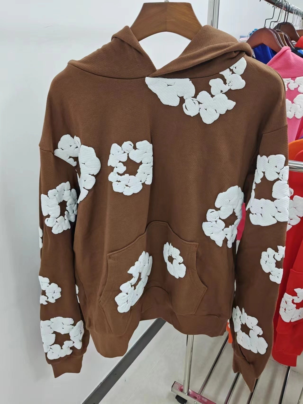 DENIM HOODIE (BROWN)