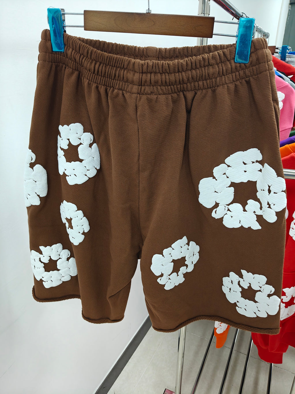 DENIM SHORTS (BROWN)