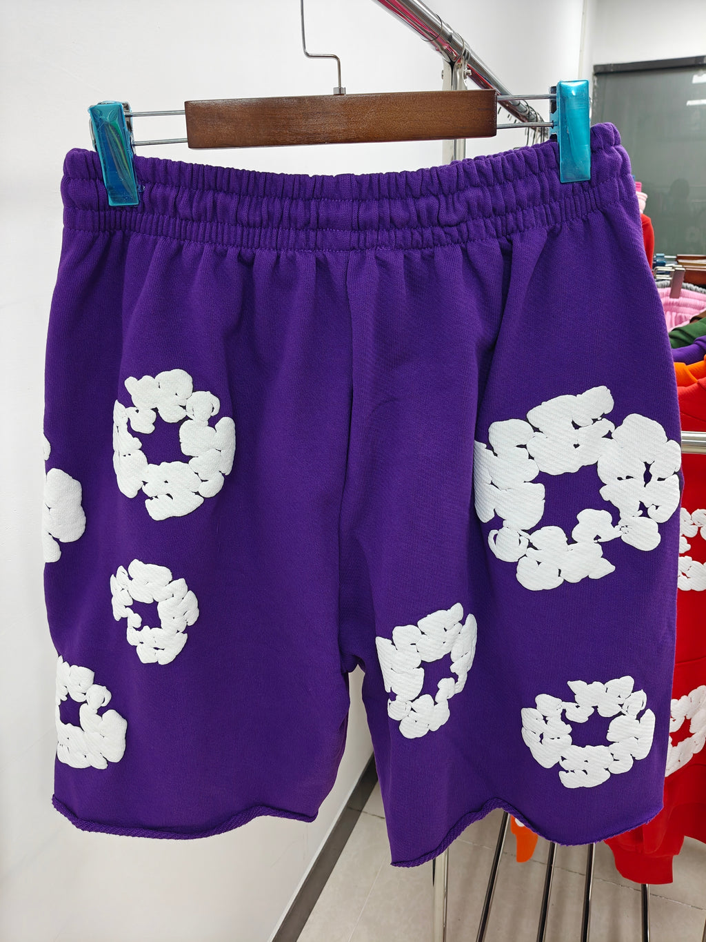 DENIM SHORTS (PURPLE)