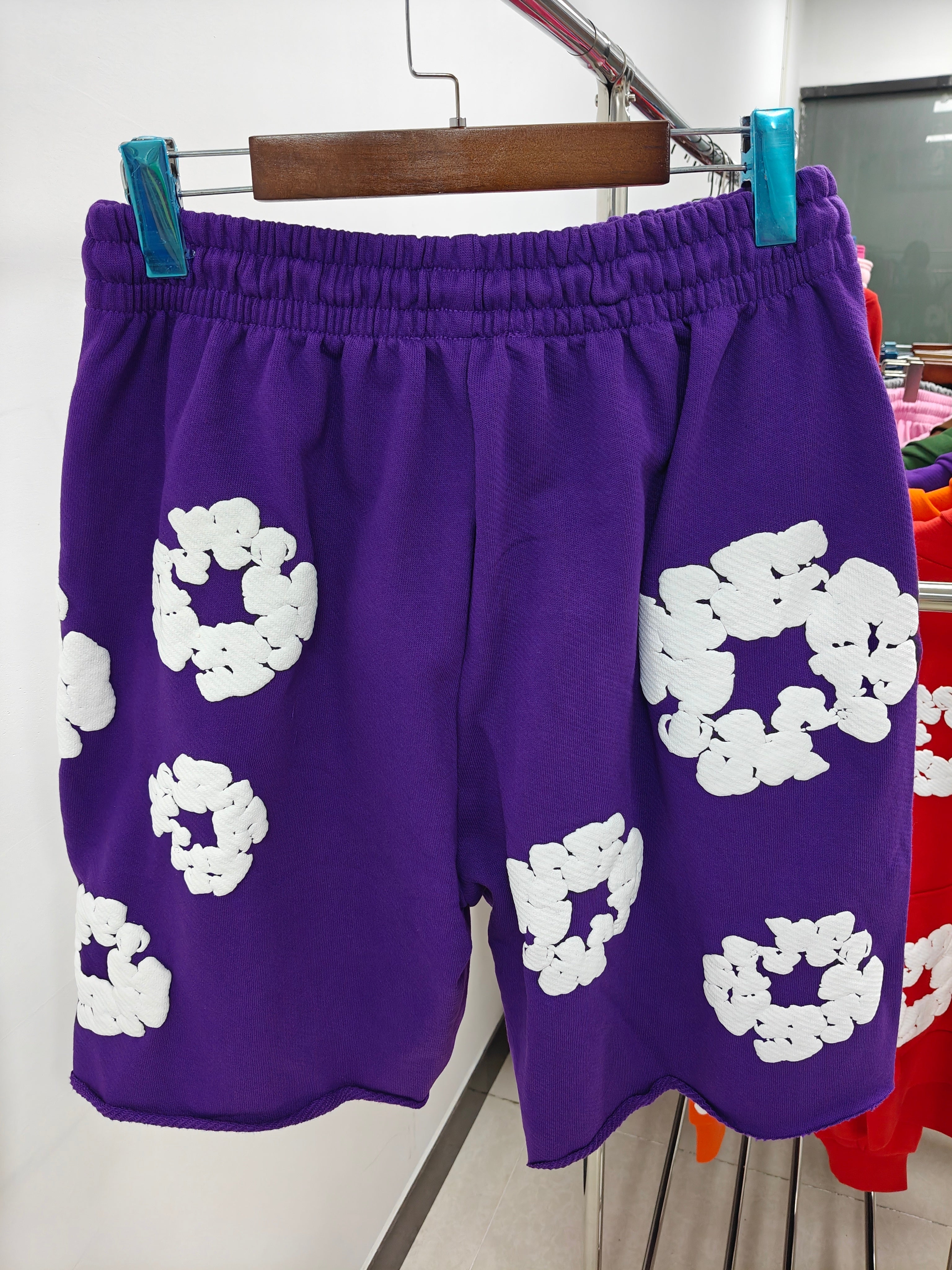 DENIM SHORTS (PURPLE)