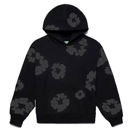 DENIM HOODIE (BLACK PRINT)