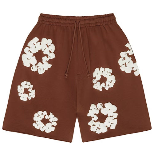 DENIM SHORTS (BROWN)