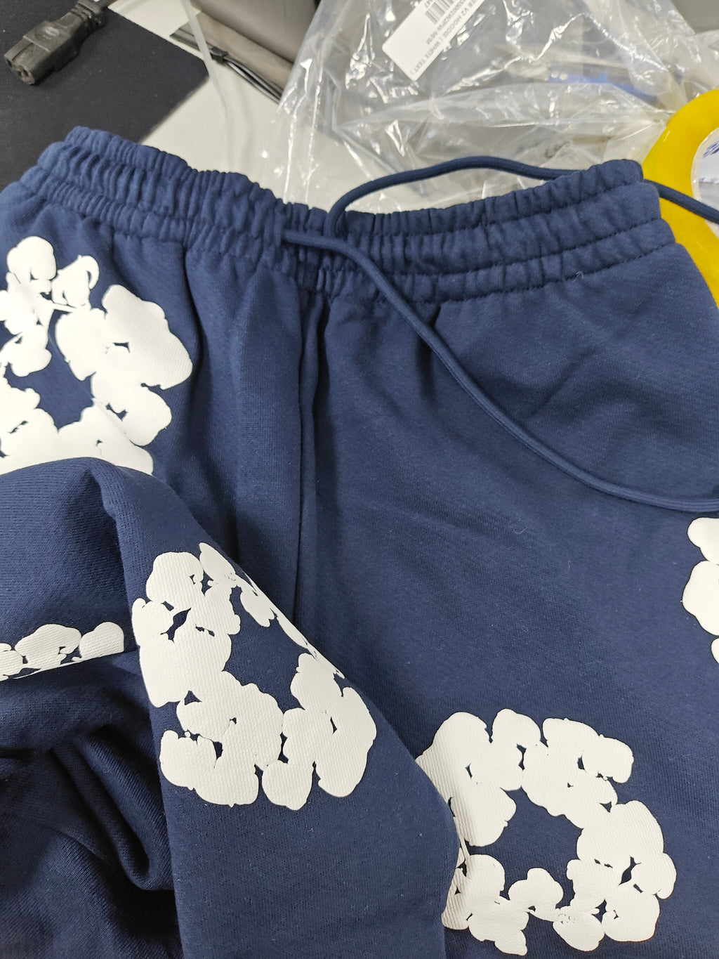 DENIM SWEATPANTS (NAVY BLUE)