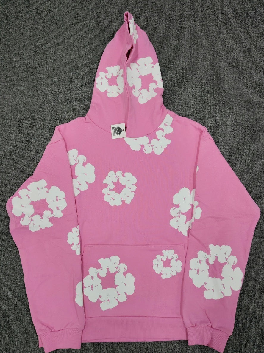 DENIM HOODIE (PINK)