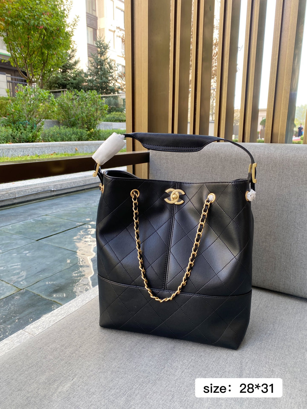 Chanel Drawstring Bucket Bag