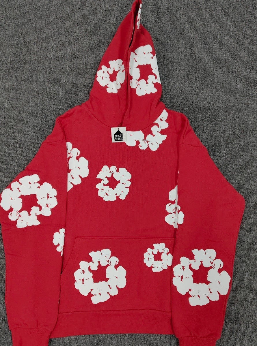 DENIM HOODIE (RED)