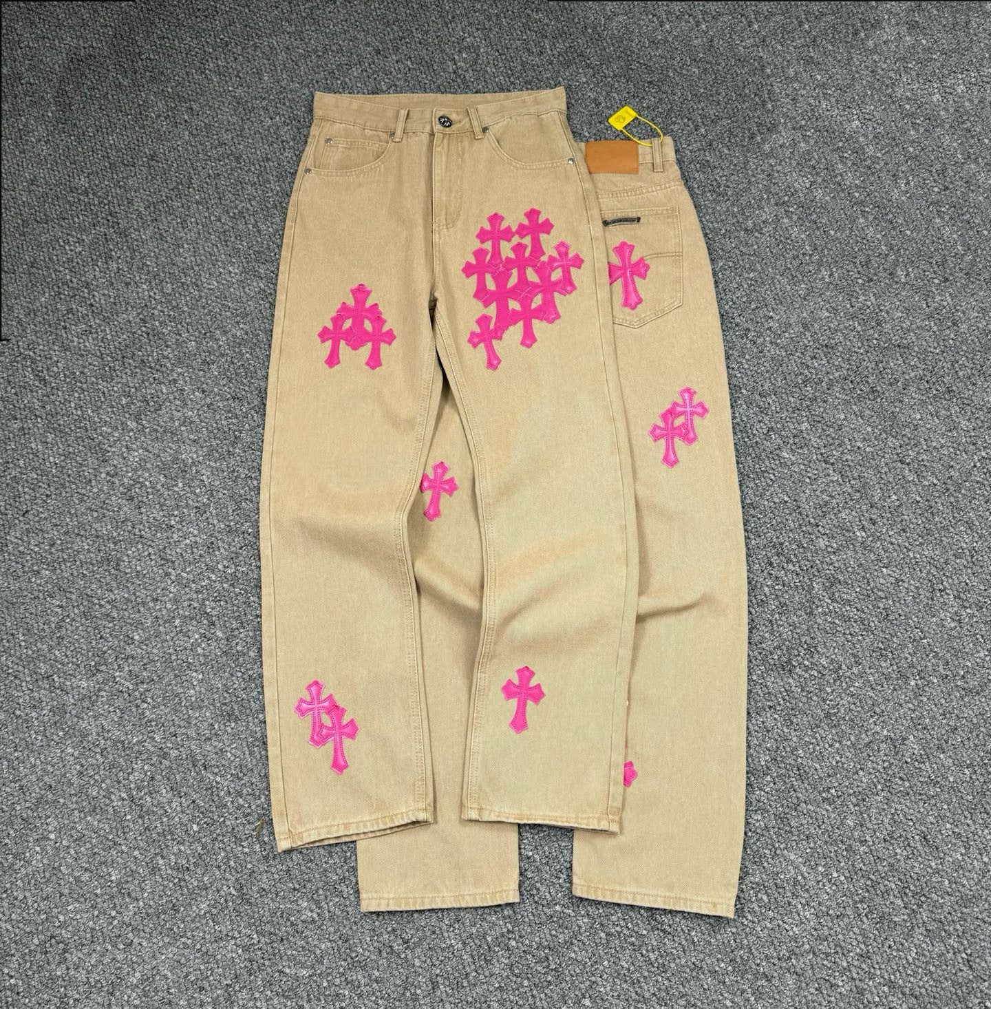 CHROME HEARTS TAN JEANS