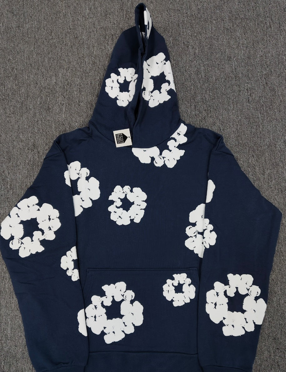 DENIM HOODIE (NAVY BLUE)