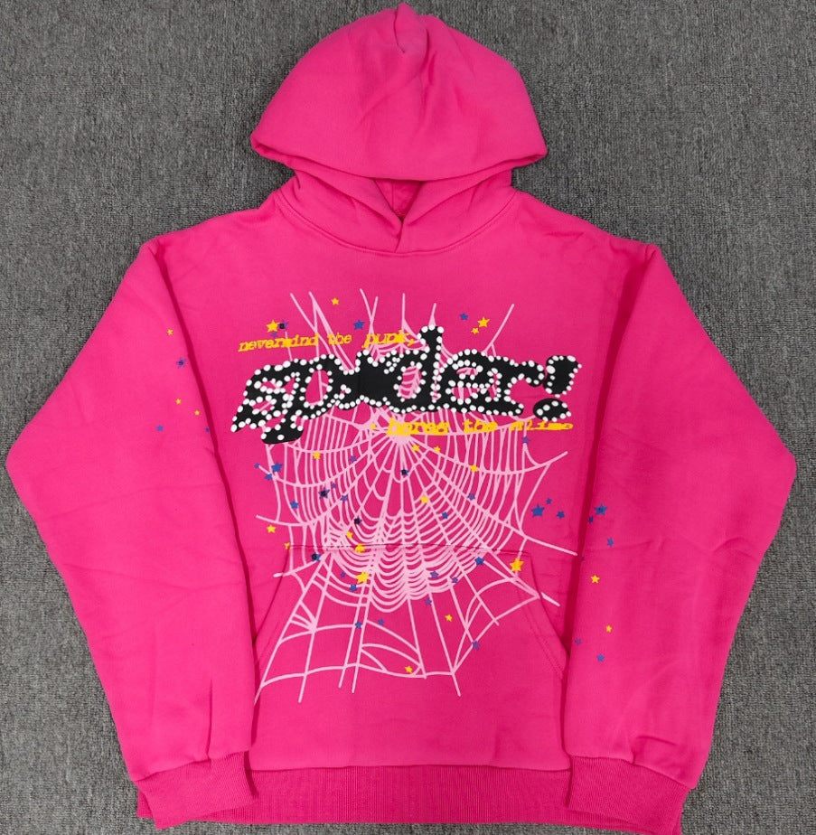 Sp5der “Pink Web Hoodie”