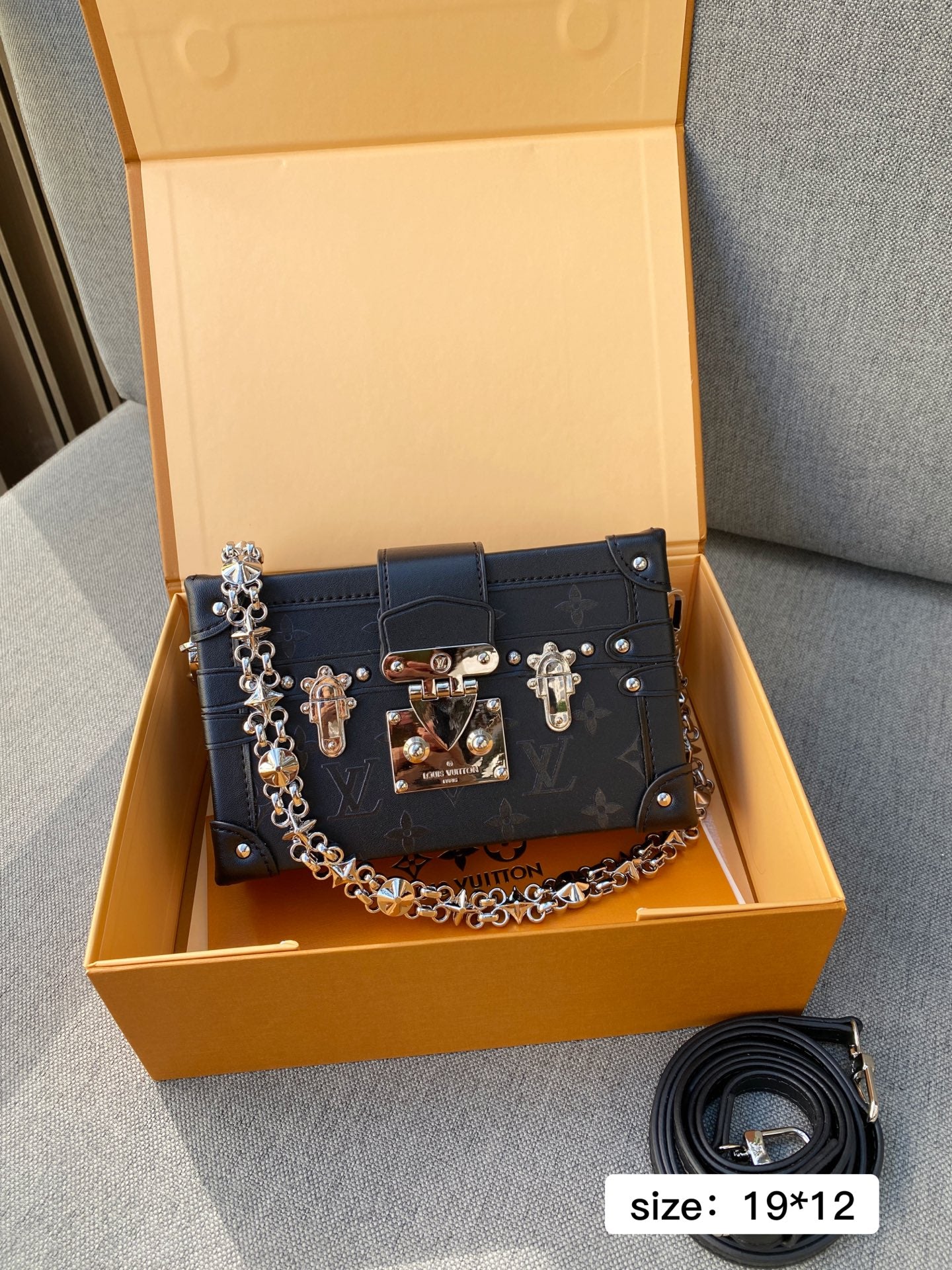 Louis Vuitton Petite Malle Monogram Empreinte Noir Bag