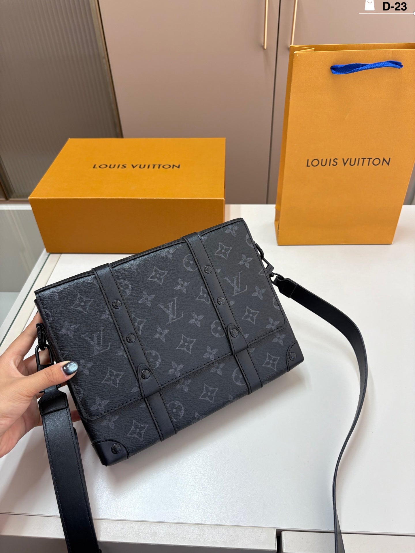 Louis Vuitton Soft Trunk in Monogram Eclipse Canvas