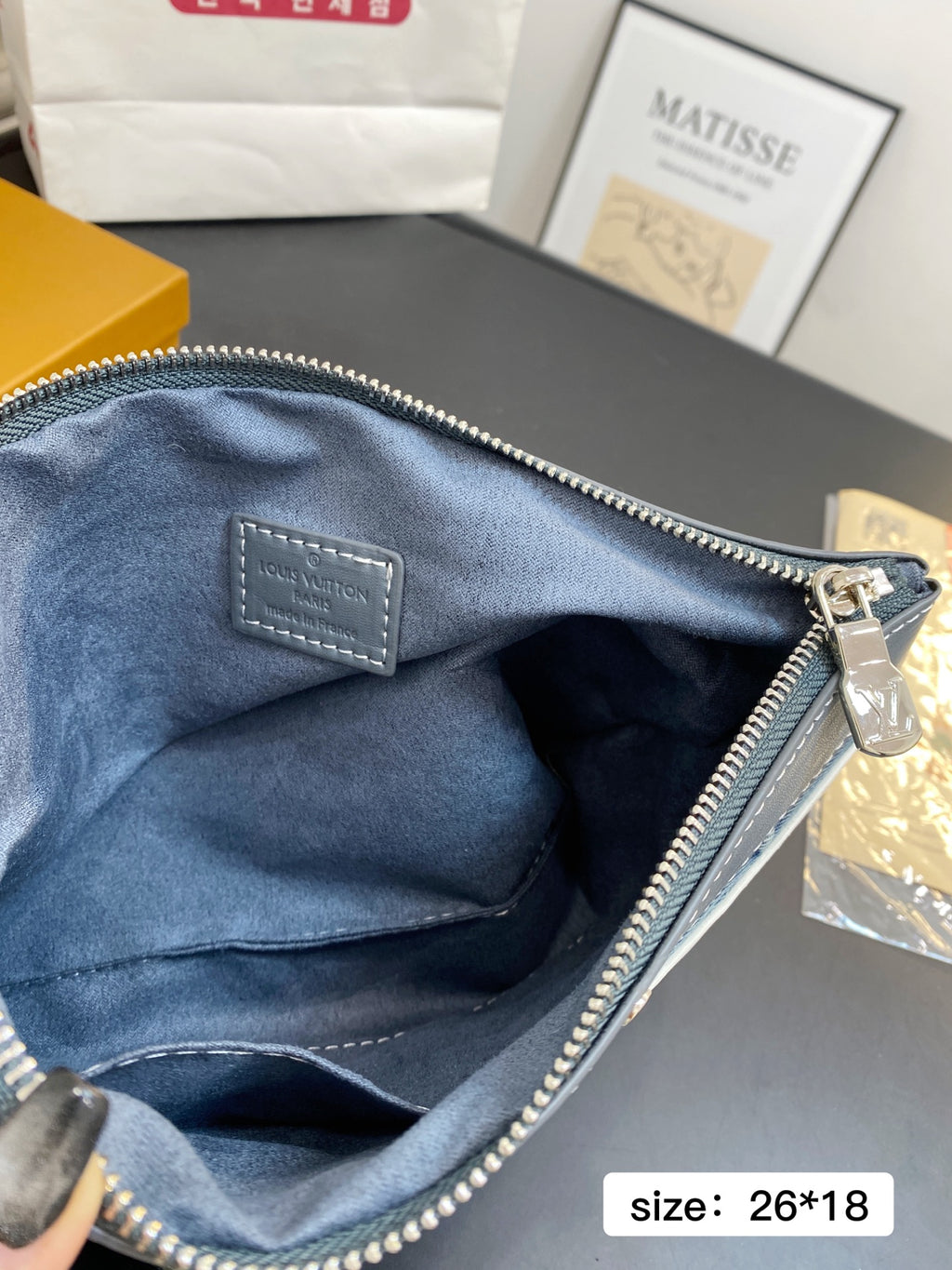 Louis Vuitton Pochette Voyage MM in Monogram Denim Blue