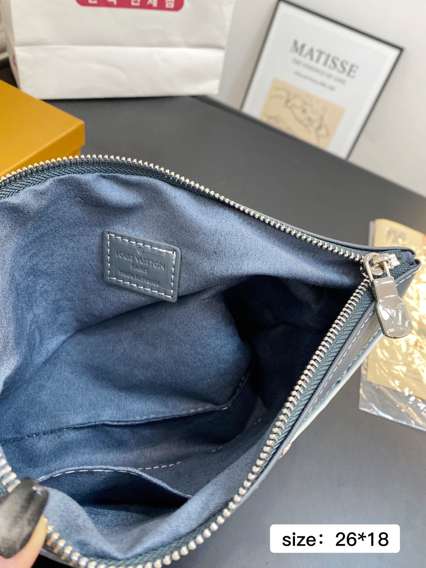 Louis Vuitton Pochette Voyage MM in Monogram Denim Blue