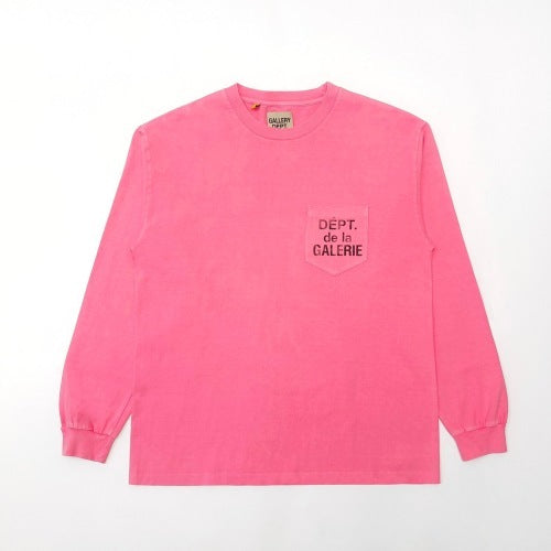 Gallery Dept. – Pink Long Sleeve Pocket Tee