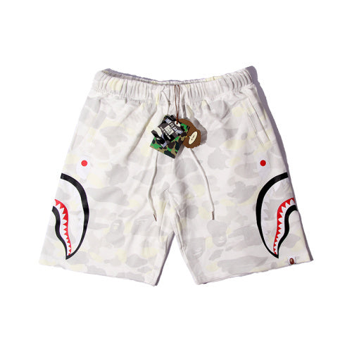 BAPE Shark Shorts – White Camo Edition