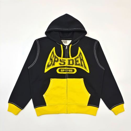 Sp5der Zip Hoodie (Black/Yellow)