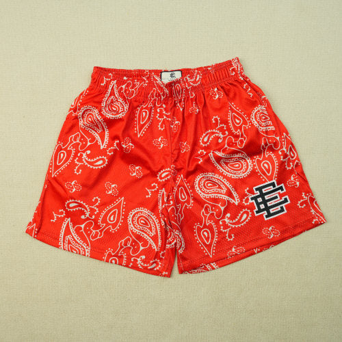 Eric Emanuel – Red Paisley Mesh Shorts