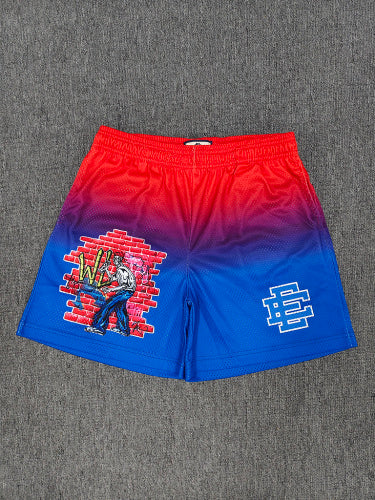 Eric Emanuel – Red-to-Blue Gradient Shorts