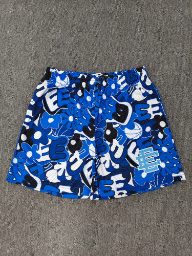 Eric Emanuel – Blue Abstract Print Shorts