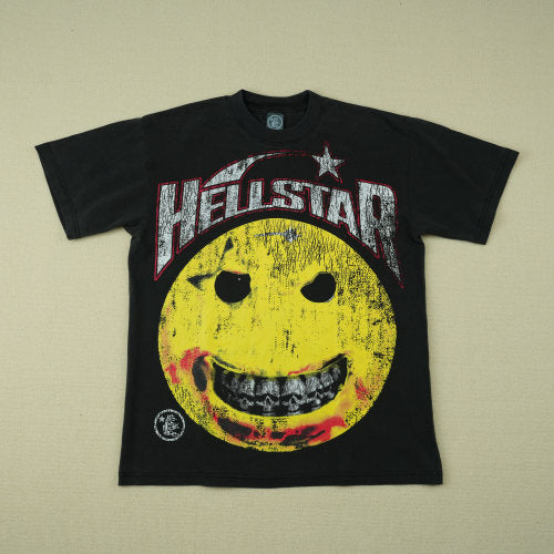 Hellstar “Smiley Face” Tee (Black/Yellow)