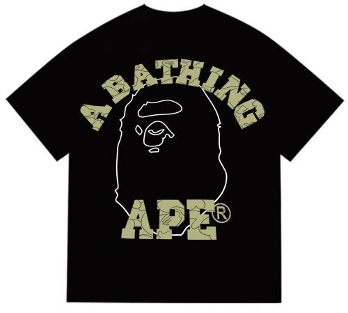BAPE Outline Ape Head Tee (Black)