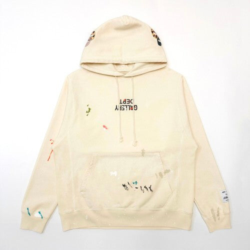 Gallery Dept. “Paint Splatter” Hoodie (Cream/Beige)