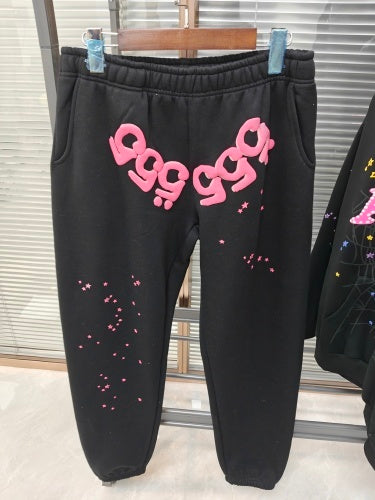 SP5DER BLACK/PINK SWEATS
