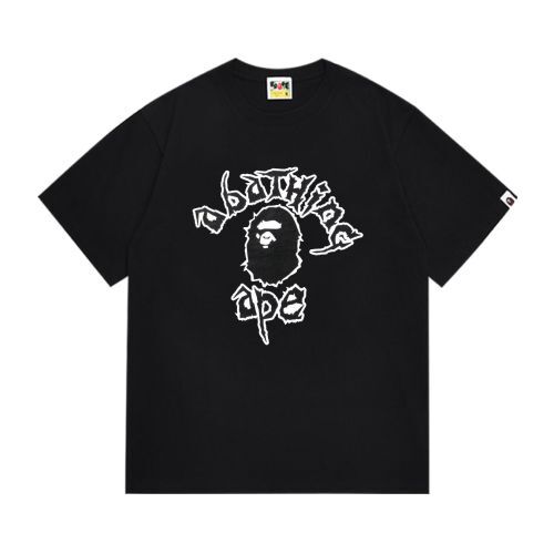 BAPE – Black Graffiti Ape Head Tee