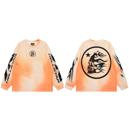HELLSTAR – Orange Tie-Dye Long Sleeve Tee