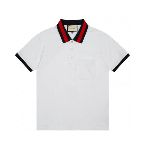 Gucci – White Web Trim Polo Shirt