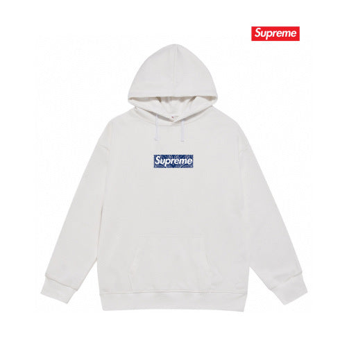 Supreme “Bandana Box Logo” Hoodie (White/Blue)