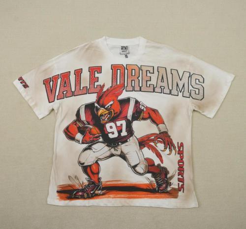 Vale Dreams “Cardinal Football” Tee (White/Red)