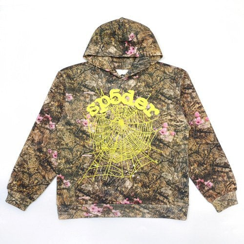 Sp5der Camo Web Hoodie – Yellow Logo