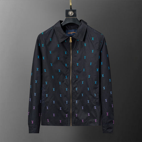 Louis Vuitton Monogram Windbreaker Jacket (Black Multicolor LV Print)