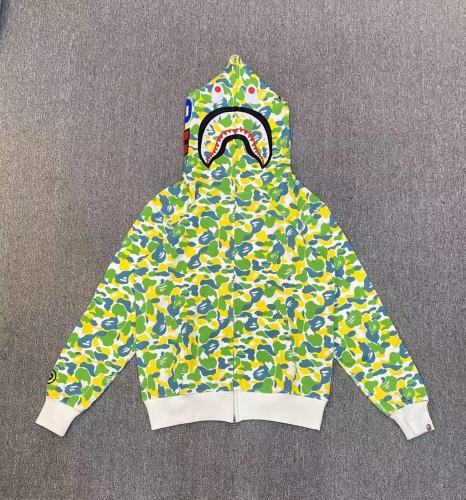 BAPE – Green & Yellow Shark Camo Hoodie