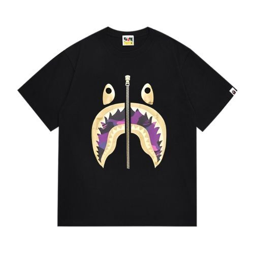 BAPE – Black Shark Mouth Tee GOLD STYLE