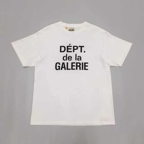 Gallery Dept. “Dépt. de la Galerie” Logo Tee (White/Black).