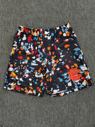 Eric Emanuel – Black Splatter Paint Shorts
