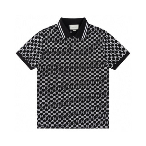 Gucci – Black GG Monogram Polo Shirt