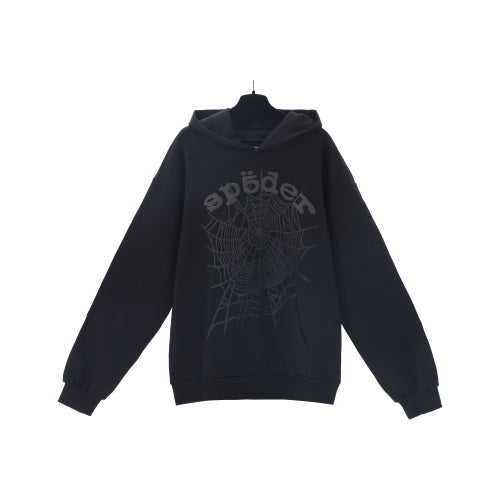 Sp5der “Web Logo” Hoodie (Black Reflective)