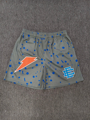 Eric Emanuel – Grey Lightning Bolt Shorts