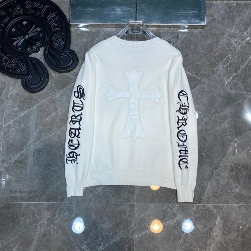 Chrome Hearts – White Cross Back Sweater