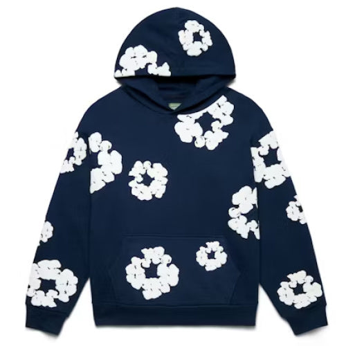 DENIM HOODIE (NAVY BLUE)