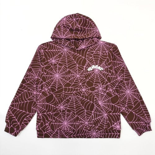 Sp5der Web Hoodie – Brown / Pink