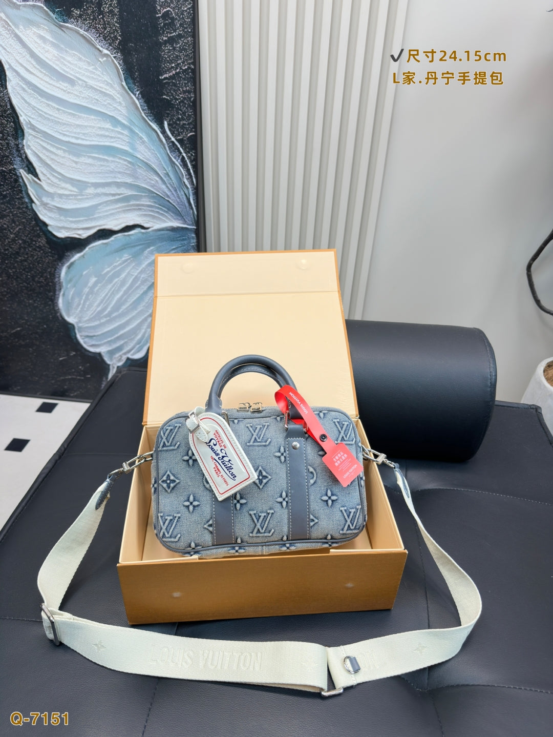 Louis Vuitton Speedy Bandoulière 25 Denim Blue Monogram Jacquard Bag