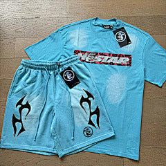 Hellstar “Electric Blue” Set – Chrome Flame Print