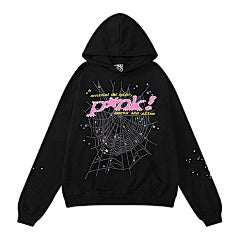Sp5der “Black Pink Web Hoodie”