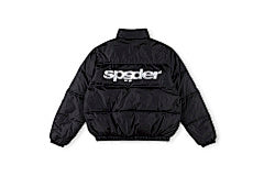 🖤 Sp5der “Star Logo” Puffer Jacket – Jet Black