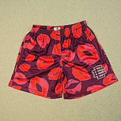 Eric Emanuel – Purple Lips Print Shorts